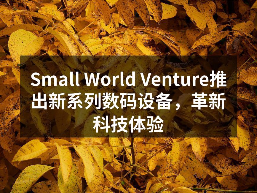 Small World Venture新系列数码设备展示